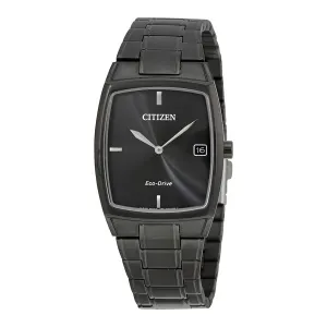 Citizen Eco-Drive Black Stainless Steel Men's Dress Watch AU1077-59H