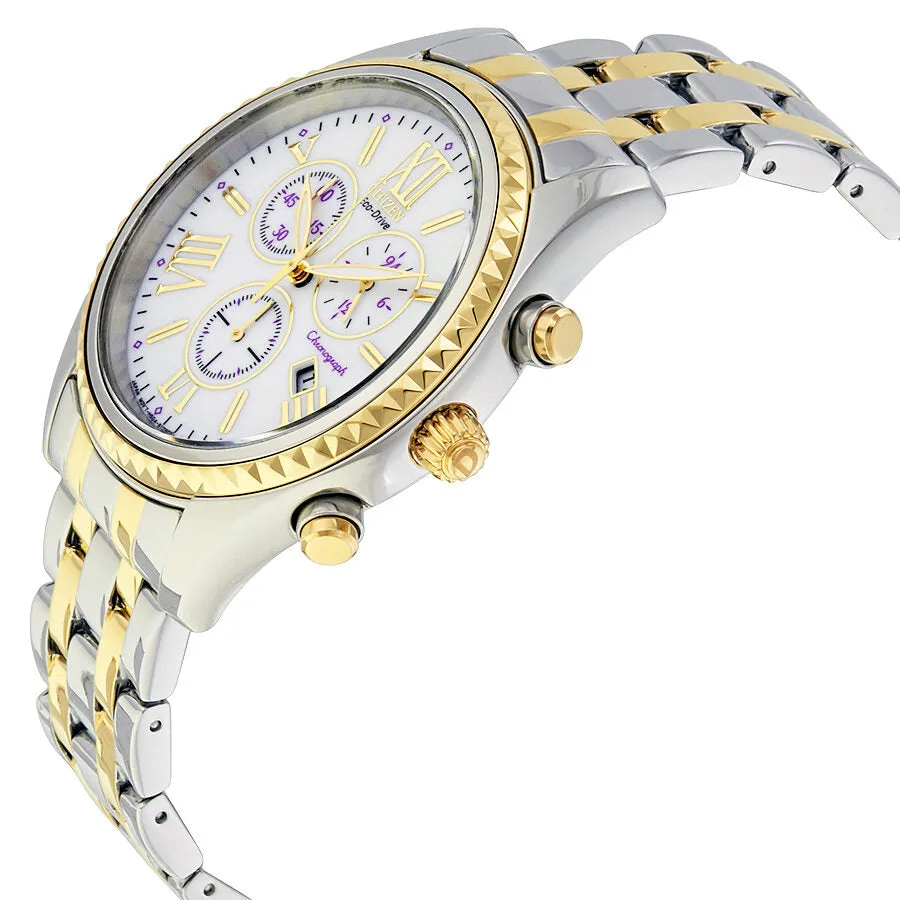 Citizen Eco-Drive Chronograph Two-Tone Stainless Steel Ladies Watch FB1364-53A
