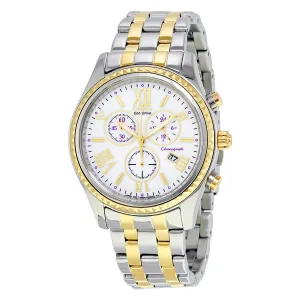 Citizen Eco-Drive Chronograph Two-Tone Stainless Steel Ladies Watch FB1364-53A