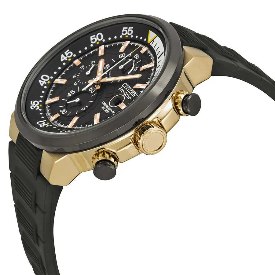 Citizen Eco Drive Endeavor Black Dial Black Polyurethane Strap Men's Watch CA0448-08E
