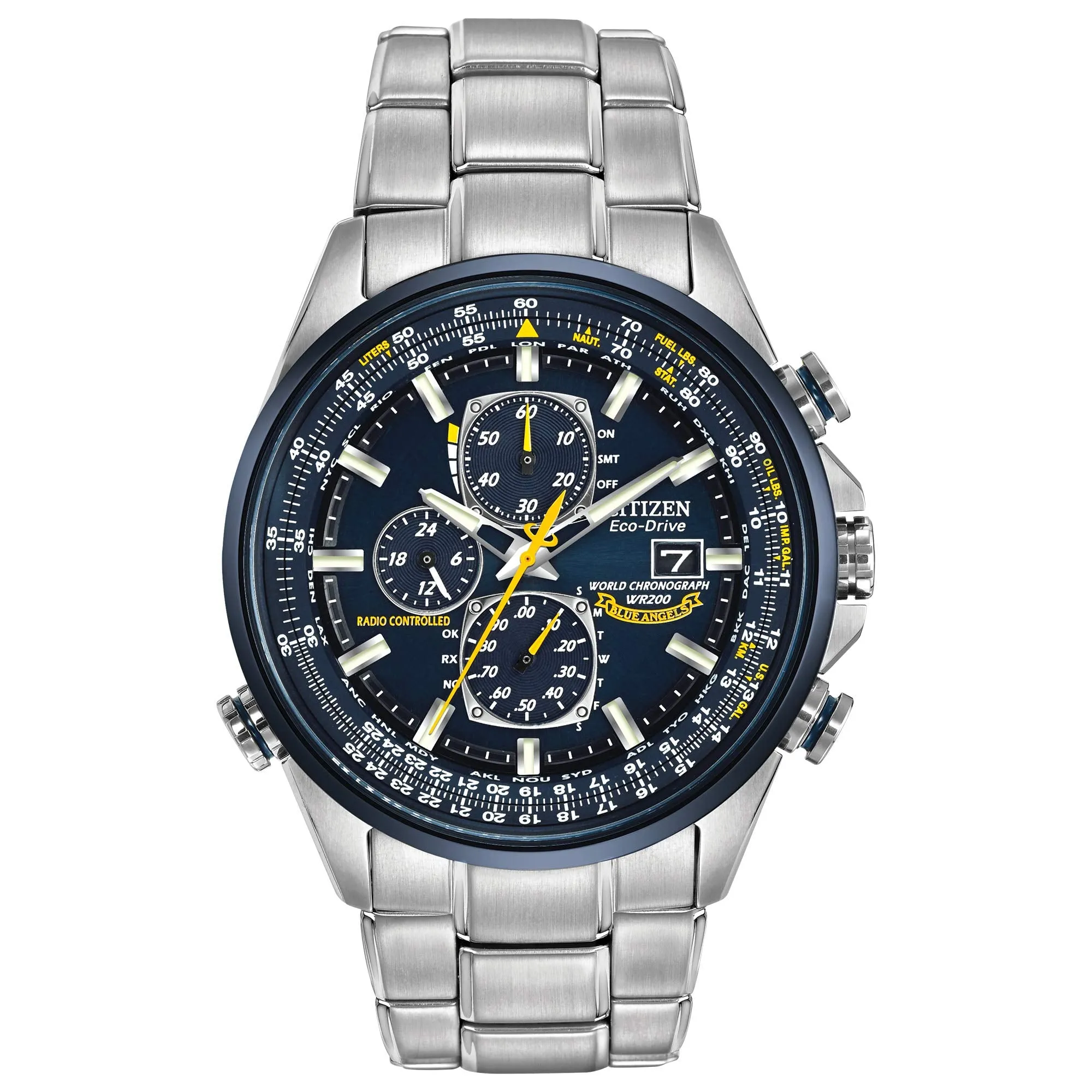 Citizen Eco-Drive Sport Chronograph Watch, Blue Dial