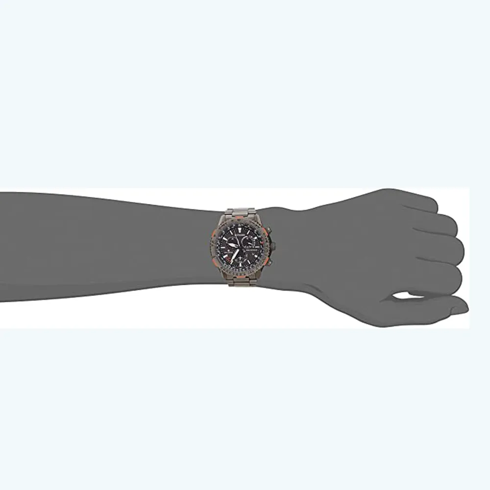 Citizen Men's Eco-Drive Black Dial Band Stainless Steel Chronograph Watch - CB5007-51H