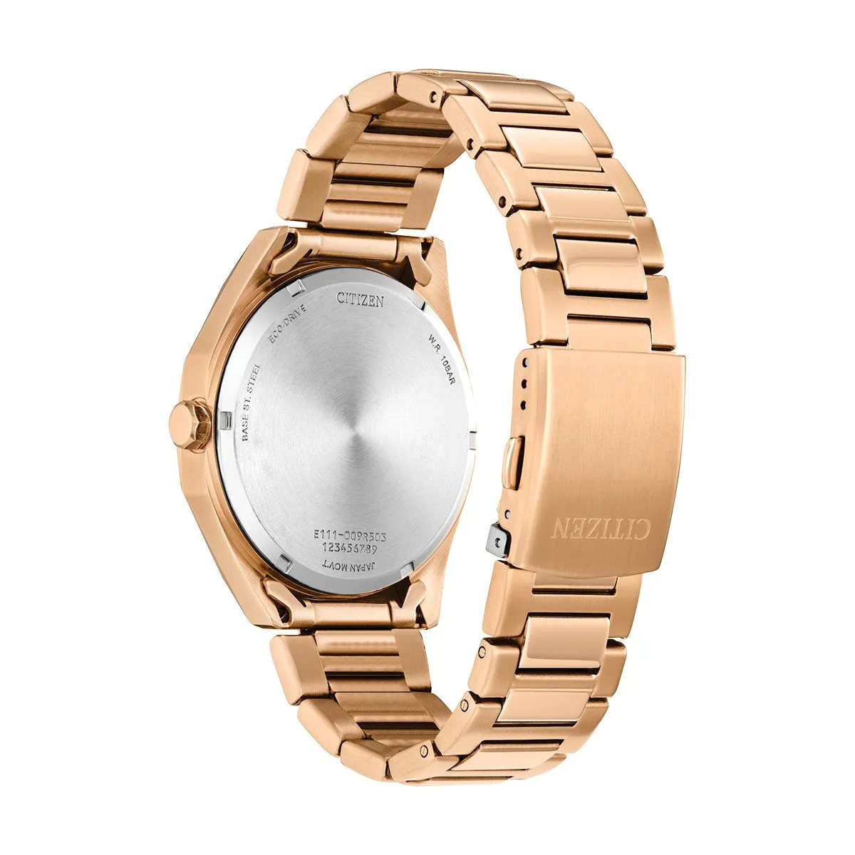 Citizen Odyn with 41MM Green Dial Rosetone Stainless Steel Bracelet. BM7633-81X