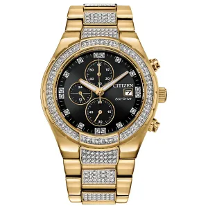 Citizen Watch with 42MM Black Round Dial and Stainless Steel Bracelet. CA0752-58E