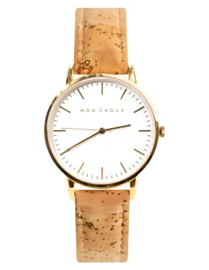 CLASSIC - WHITE/GOLD - NATURAL CORK LEATHER | VEGAN