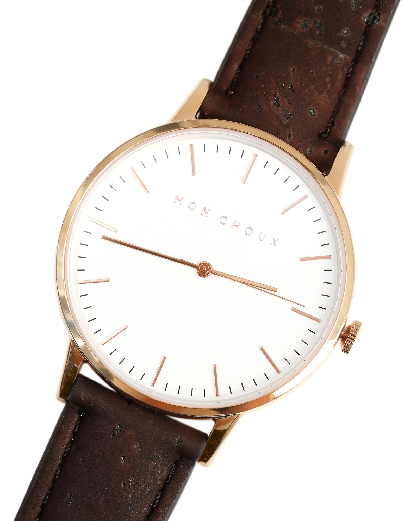 CLASSIC - WHITE/ROSE GOLD - BROWN CORK LEATHER | VEGAN