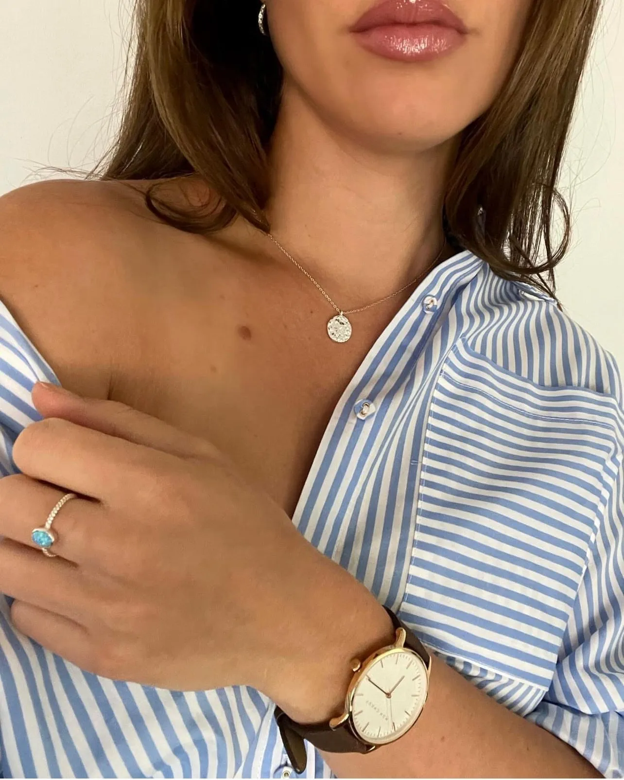 CLASSIC - WHITE/ROSE GOLD - BROWN CORK LEATHER | VEGAN