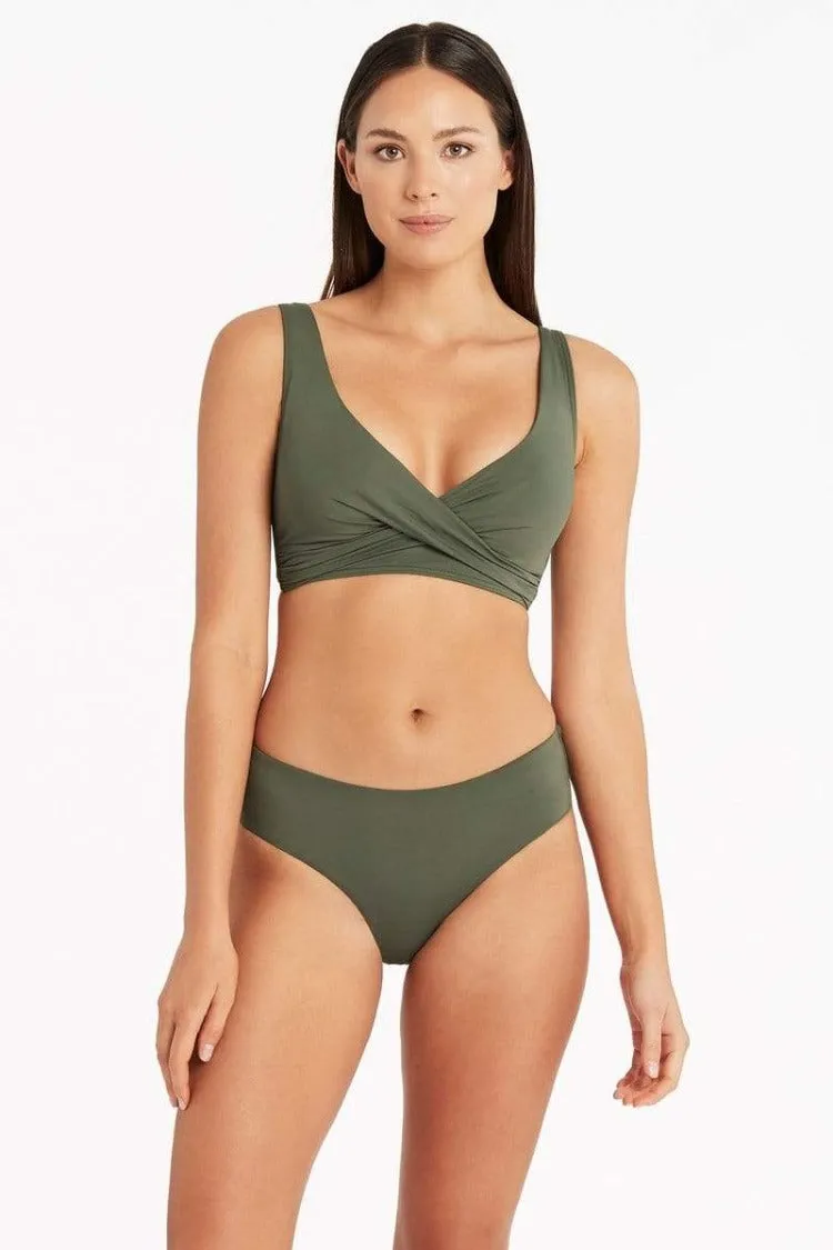 Cross Front Mid Rise Bikini