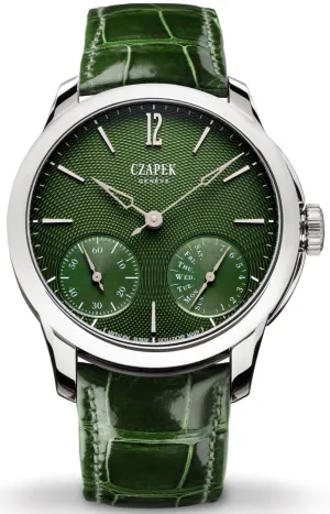 Czapek Watch Quai des Bergues Guilloche Ricochet Steel Rainforest Green S Limited Edition