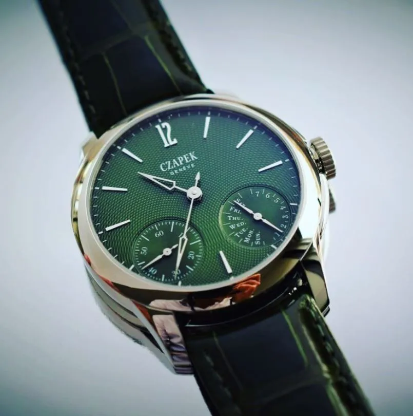 Czapek Watch Quai des Bergues Guilloche Ricochet Steel Rainforest Green S Limited Edition