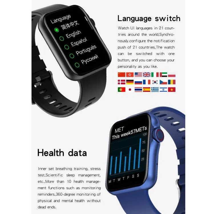D06 1.6-Inch IPS HD Color Screen Smart Watch - IP67 Waterproof with Heart Rate, Sleep, and Sport Monitoring