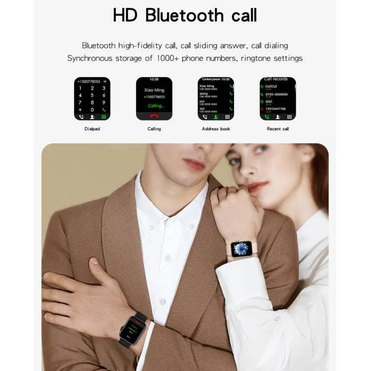 D06 1.6-Inch IPS HD Color Screen Smart Watch - IP67 Waterproof with Heart Rate, Sleep, and Sport Monitoring