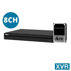 Dahua 8ch XVR with 4TB HDD installed, DH-XVR5108HS-4KL-I3-4TB