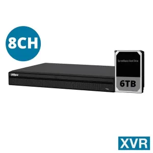 Dahua 8ch XVR with 6TB HDD installed, DH-XVR5108HS-4KL-I3-6TB