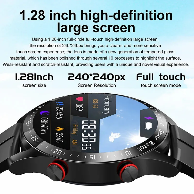 ECG PPG Bluetooth Call Smart Watch Men Laser Health Blood Pressure Fitnes Sports Watches Man Sports Waterproof Smartwatch Box