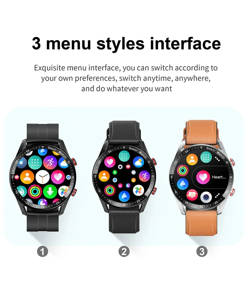 ECG PPG Bluetooth Call Smart Watch Men Laser Health Blood Pressure Fitnes Sports Watches Man Sports Waterproof Smartwatch Box