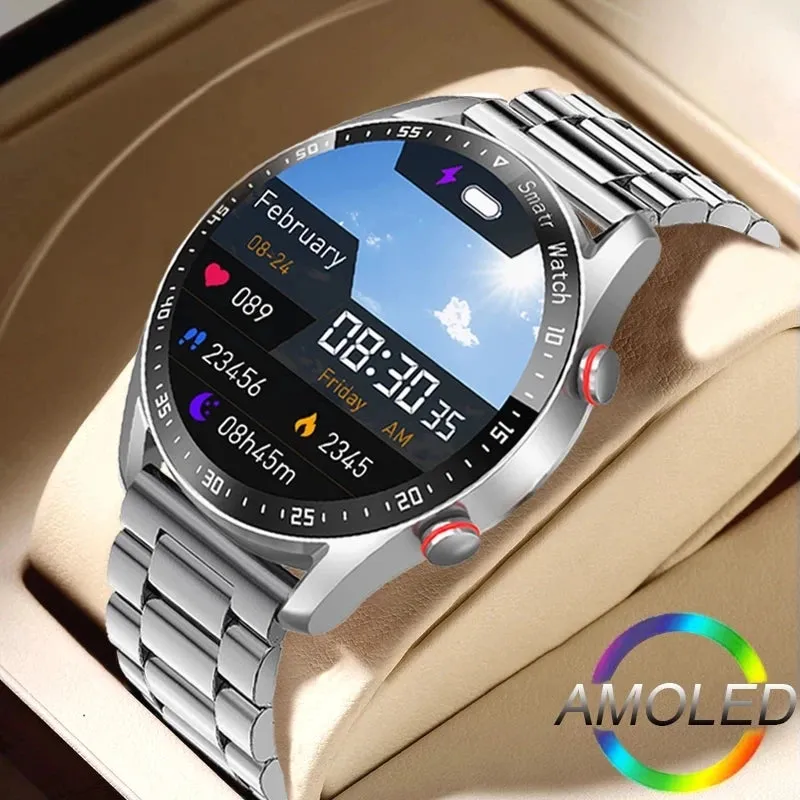 ECG PPG Bluetooth Call Smart Watch Men Laser Health Blood Pressure Fitnes Sports Watches Man Sports Waterproof Smartwatch Box