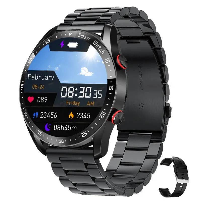 ECG PPG Bluetooth Call Smart Watch Men Laser Health Blood Pressure Fitnes Sports Watches Man Sports Waterproof Smartwatch Box
