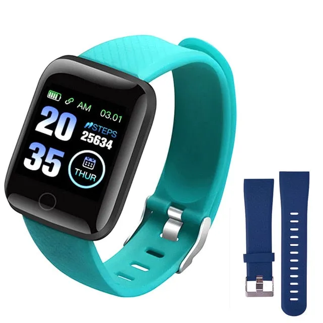 Fitness Tracker D13 Smart Watches 116 Plus Heart Rate Watch Smart Wristband Sports Smartband Band Waterproof Smartwatch Android A2 Activity Tracker with Heart Rate Sleep Monitor