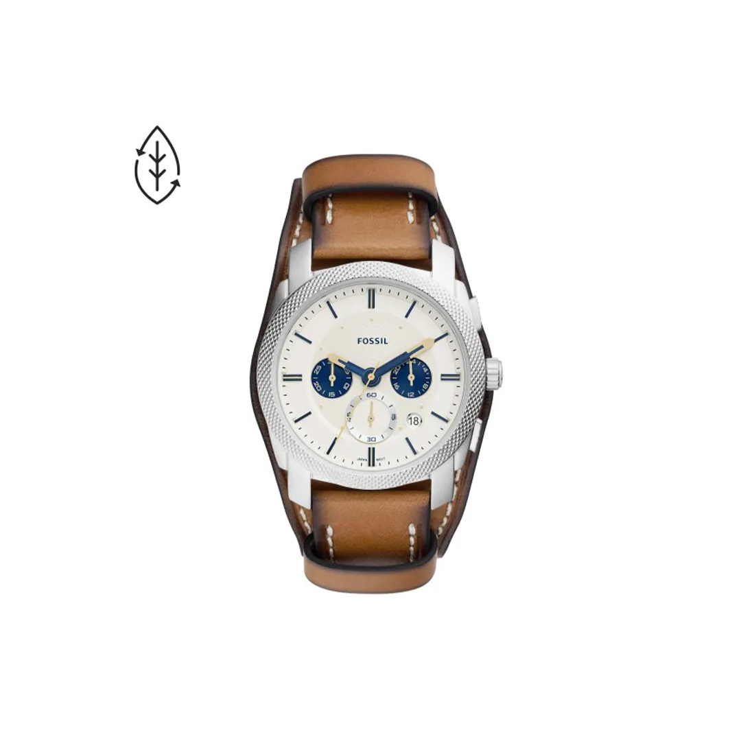 Fossil Machine Chronograph Tan Eco Leather Watch