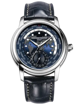 Frederique Constant Men's Watch Manufacture Classic World-Timer Blue FC-718NWM4H6