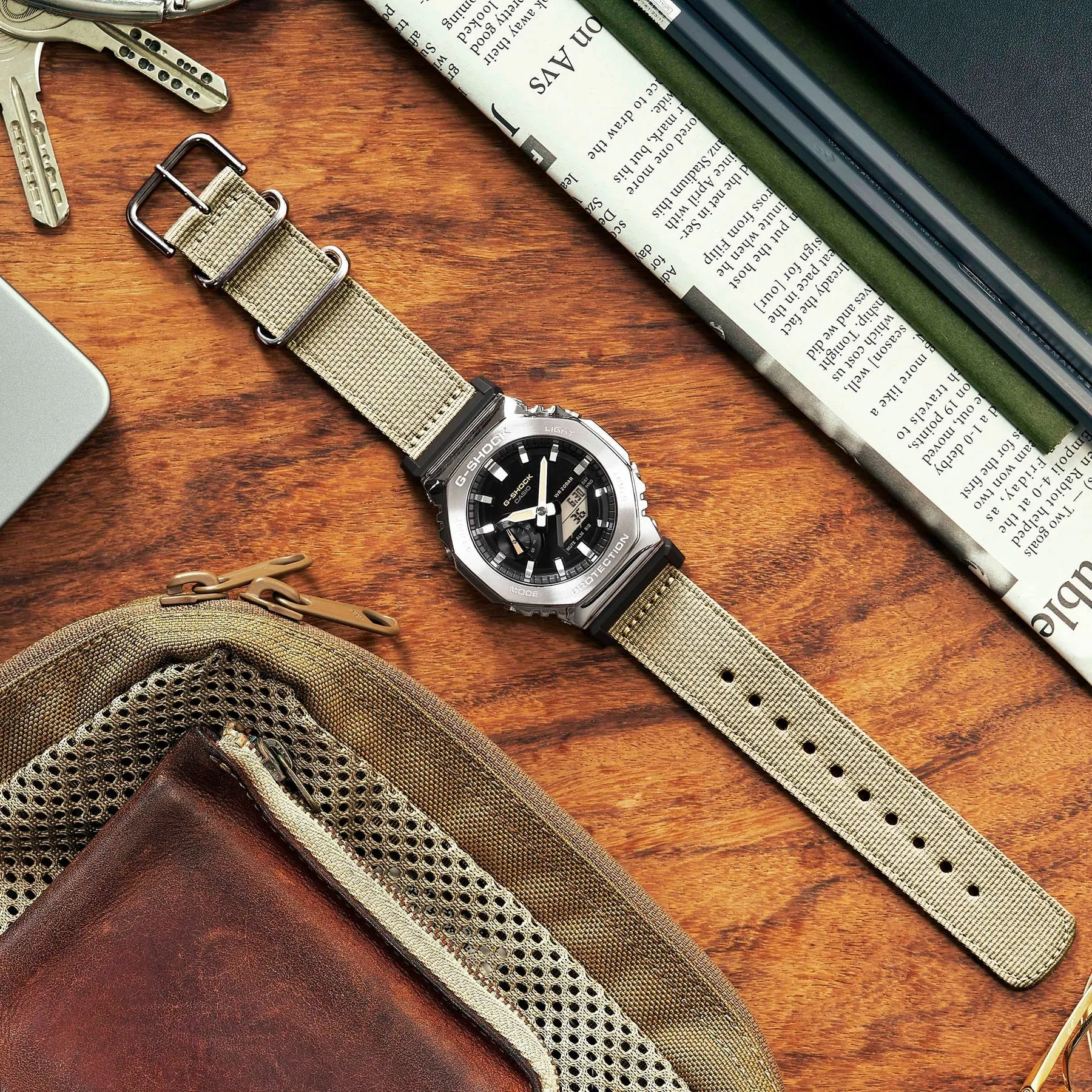 G-Shock Digital & Analogue G Steel Metalized Casioak Series GM2100C-5A / GM-2100C-5A