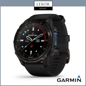 Garmin Descent™ Mk3i – 51 mm, Carbon Gray DLC Titanium with Black Silicone Band 010-02752-10 Watches UPC  753759332891