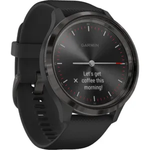 Garmin vivomove 3S Black Silicone Band Black Digital Dial Hybrid Smart Watch - 010-02239-01