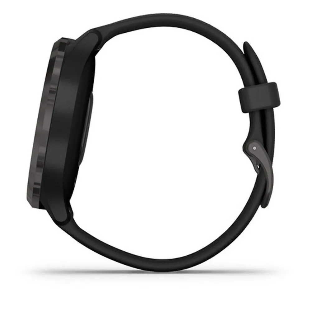 Garmin vivomove 3S Black Silicone Band Black Digital Dial Hybrid Smart Watch - 010-02239-01