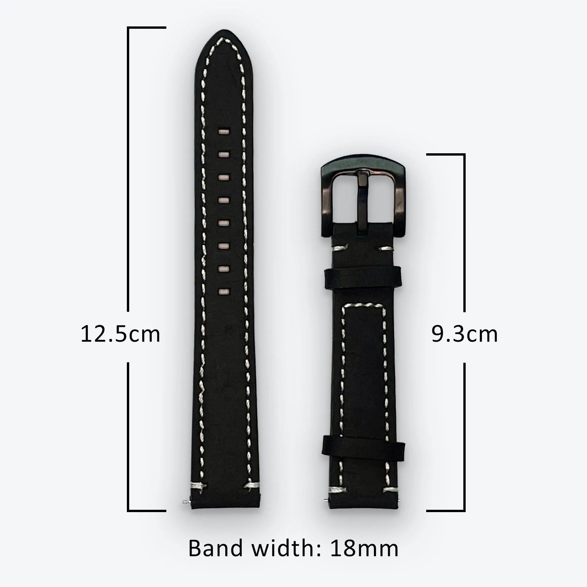 Genuine Leather Watch Band 18mm for Withings Steel HR & Scanwatch - Quick Release