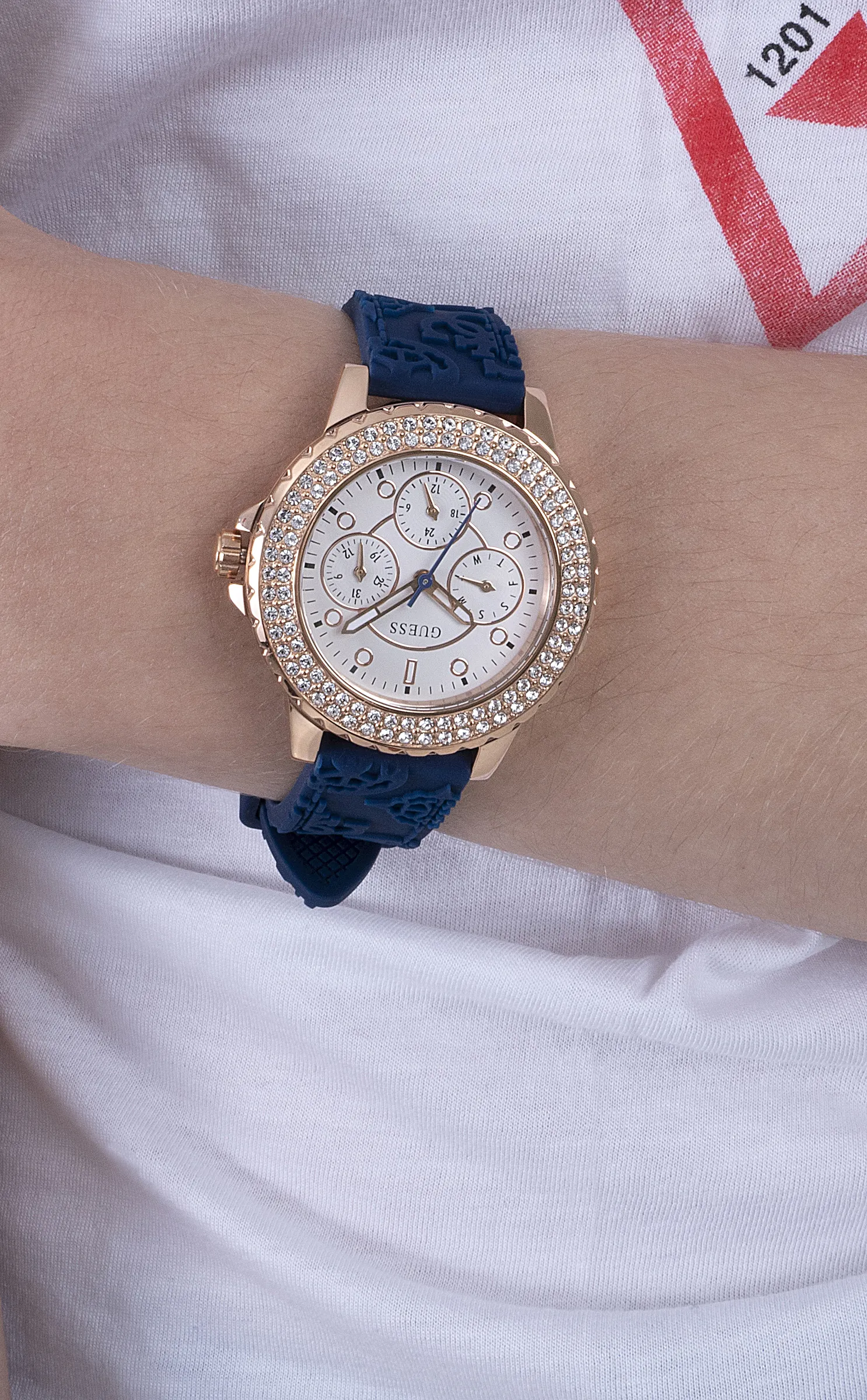 Guess White Dial Women Watch - GW0411L2