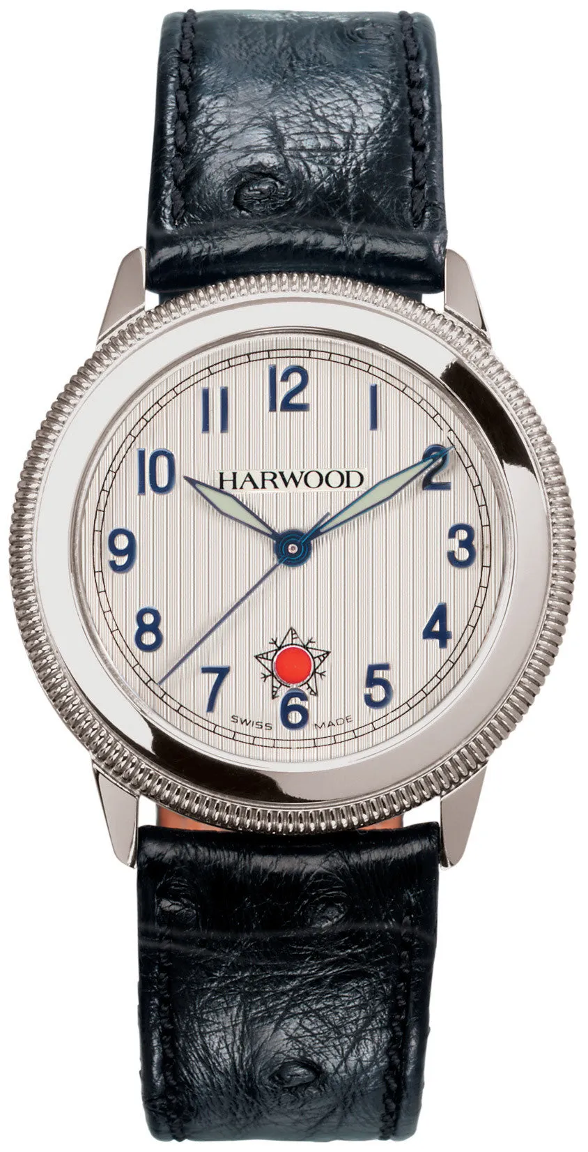 Harwood Watch Silver Opaline Leather