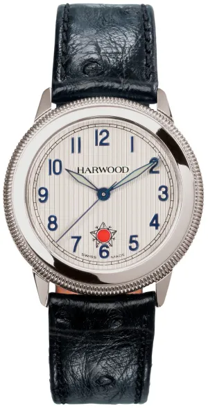 Harwood Watch Silver Opaline Leather