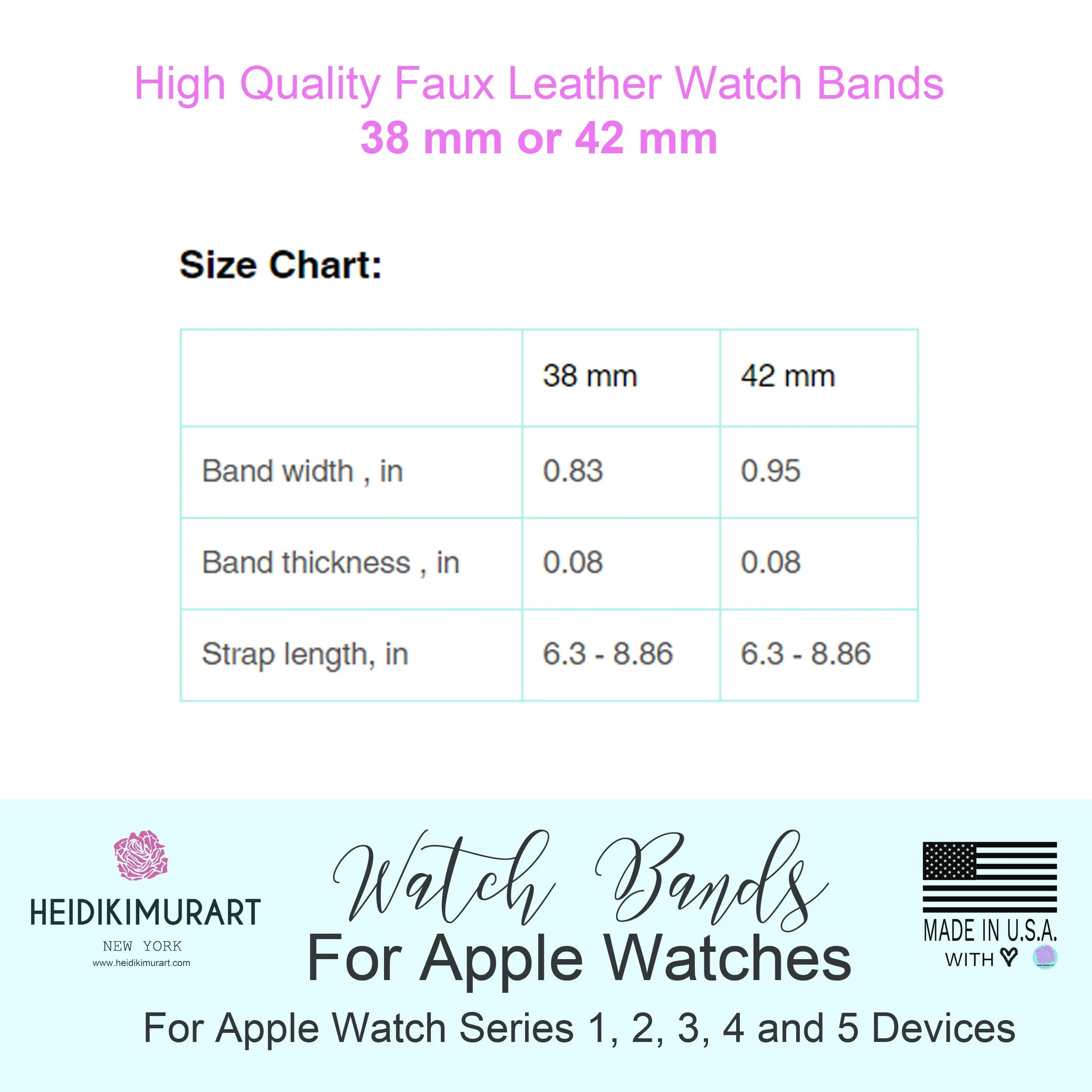 Hot Red Black Watch Band, Dual Solid Color 38 mm/42 mm Watch Band For Apple Watch- Made in USA