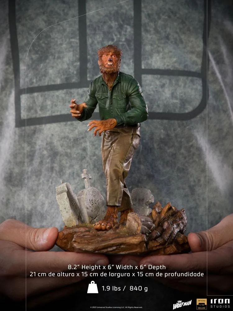 IRON STUDIO - Universal Monsters DeLuxe Art Scale Statue 1:10 The Wolf Man