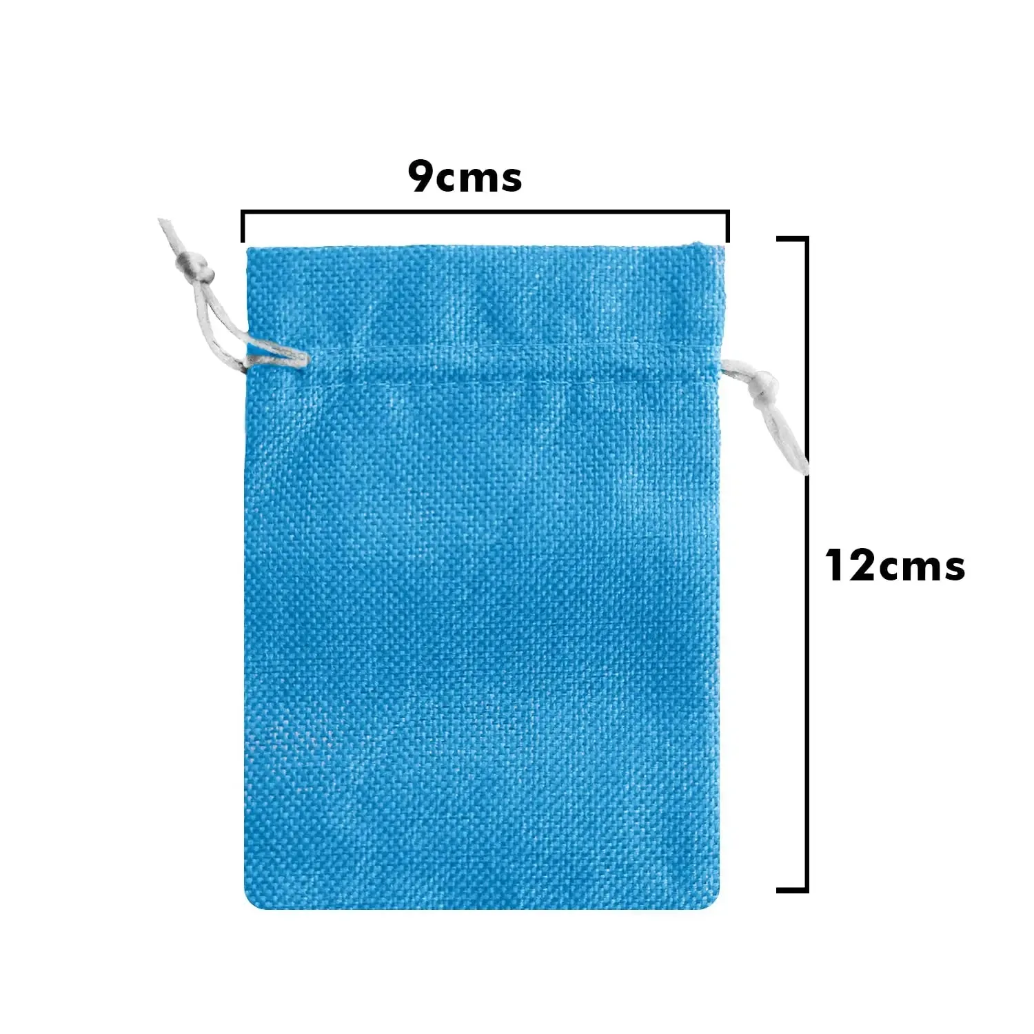 Jute Linen Pouches Christmas, Birthday and Party Favor Bags for Functions- Blue