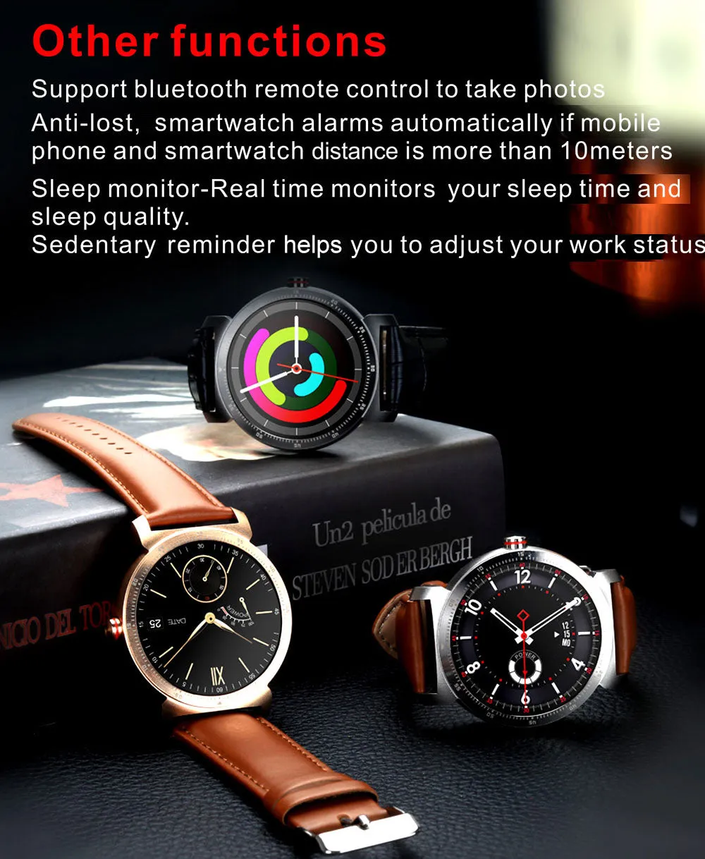K88H Plus Fitness Smart Watch non-waterproof 1.3 inch Metallic Band