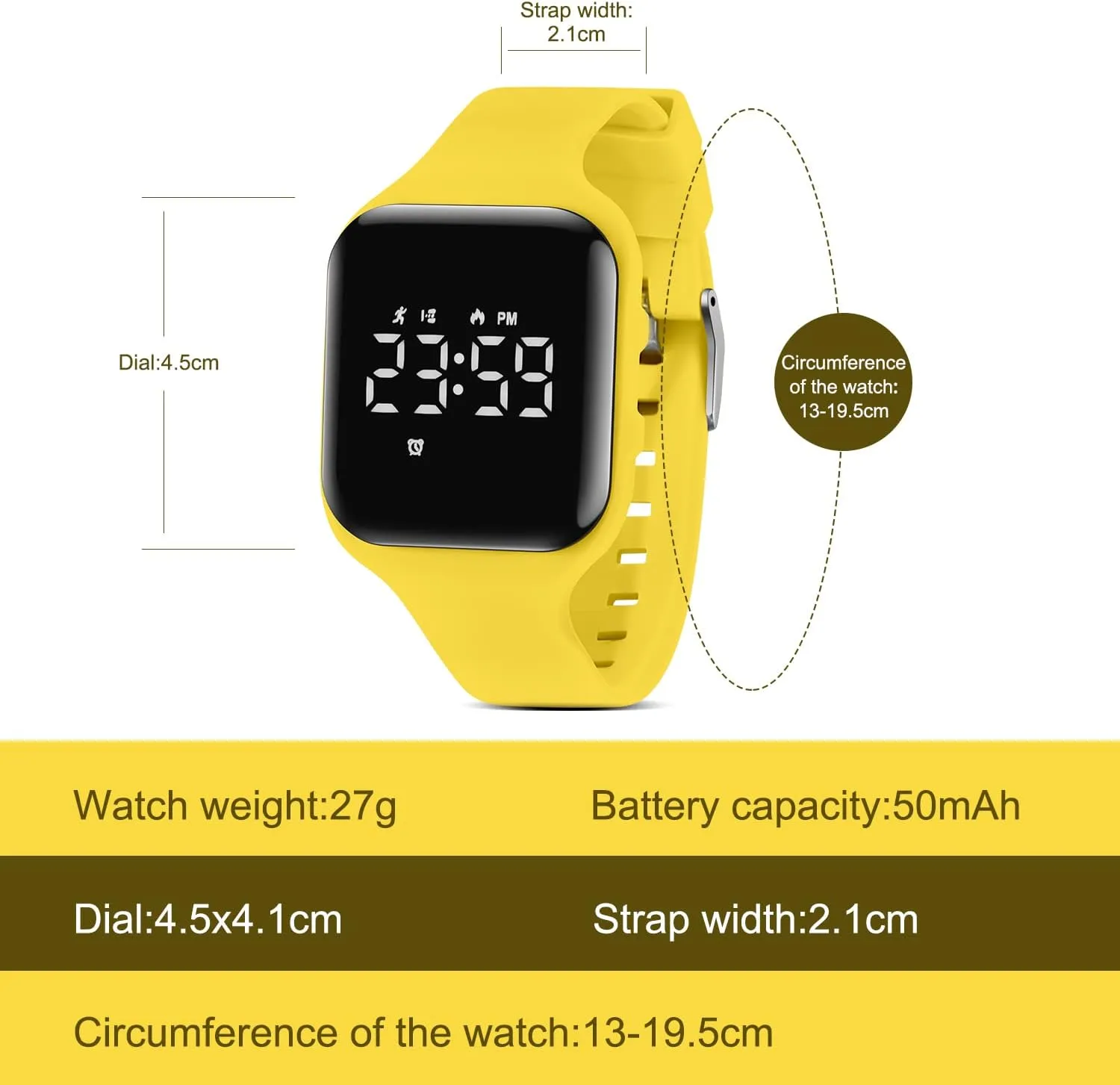 Kids Watch Digital Watch for 5-12 Years Old Boys Girls, Kids Fitness Tracker Watch with Alarm Clock, Stopwatch, Step Counter Sports Watch, No App Waterproof Watch for Kids Teens Gifts