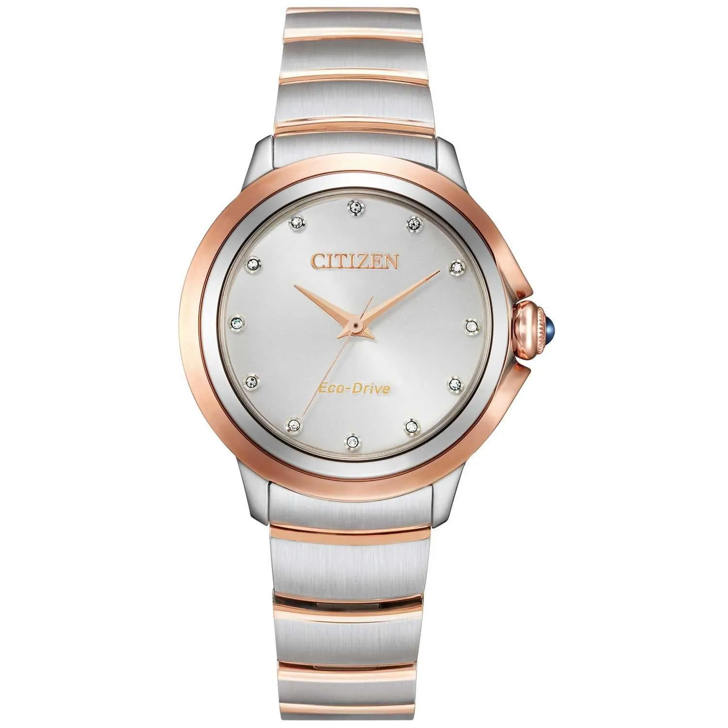 Ladies' Citizen Eco-Drive Ceci Two-Tone Diamond Accent Watch | 32mm | EM0956-54A