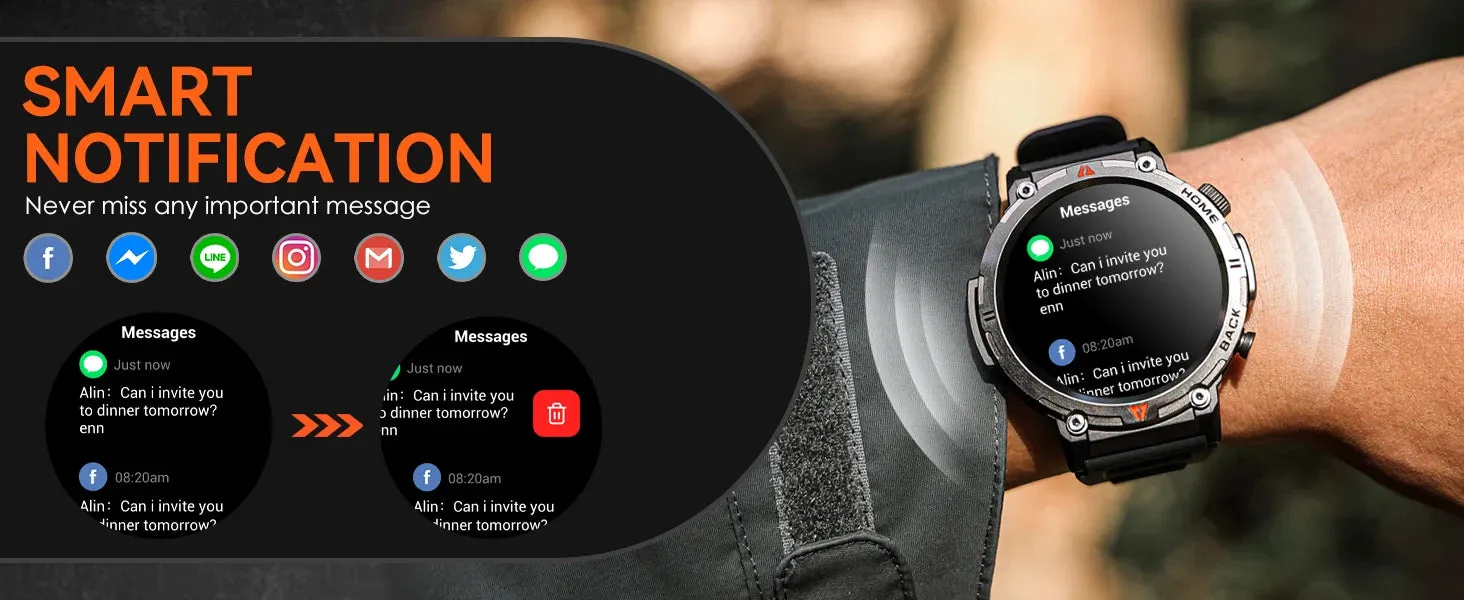 LaNikar 2024 New Bluetooth Call Smart Watch Men Full Touch Screen Health Monitor With Flashlight Men SmartWatch For IOS Android