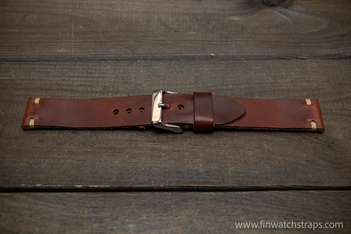 Leather watch strap, Wickett & Craig of America leather band, handmade in Finland 10-26 mm.