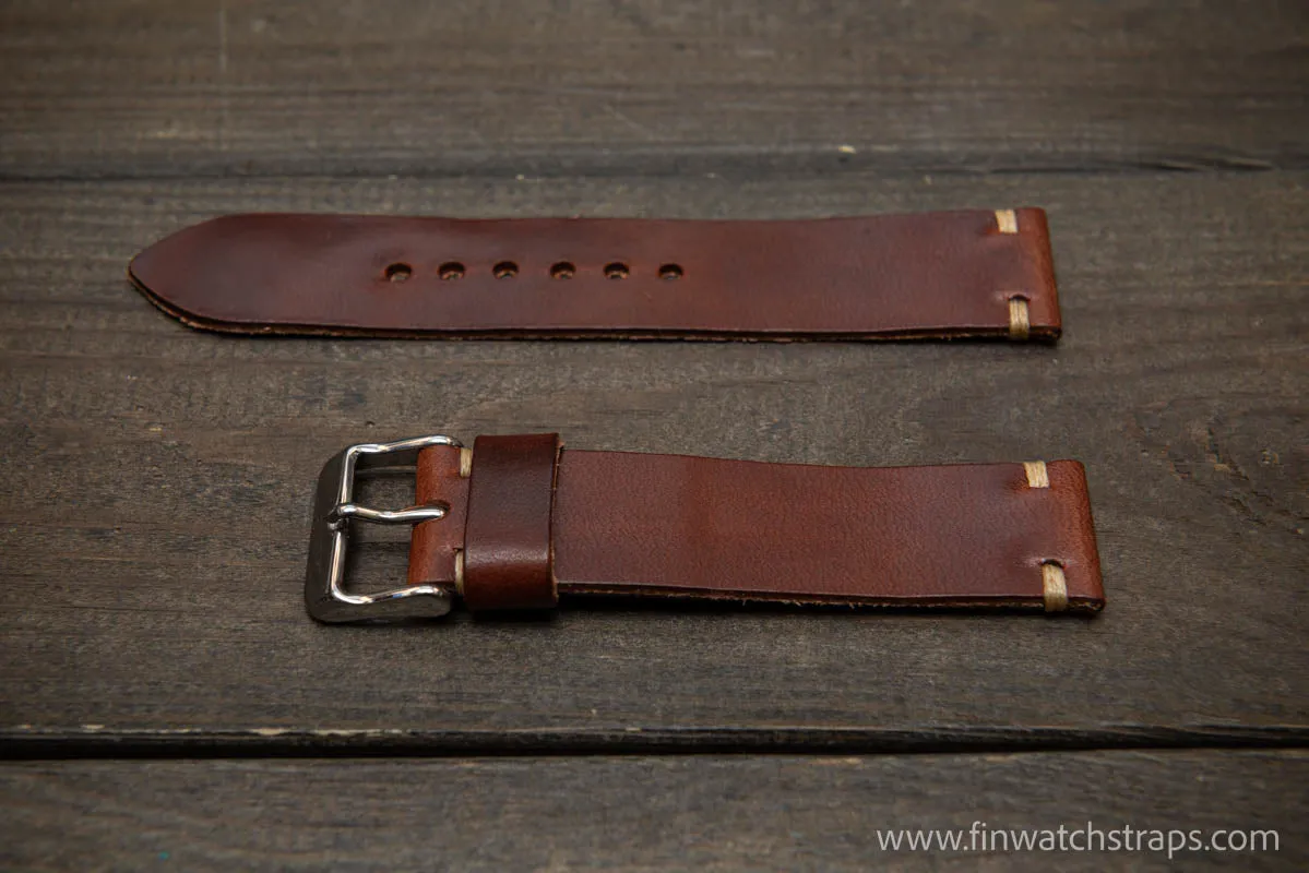 Leather watch strap, Wickett & Craig of America leather band, handmade in Finland 10-26 mm.