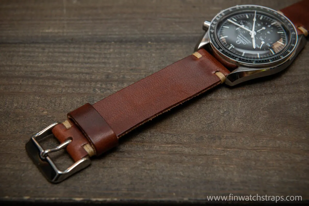 Leather watch strap, Wickett & Craig of America leather band, handmade in Finland 10-26 mm.