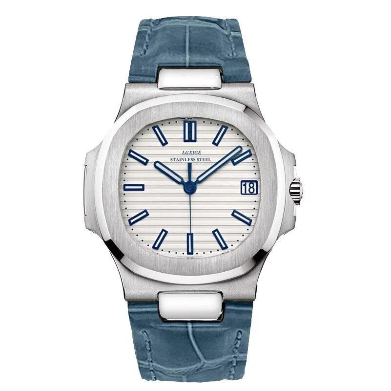 Lgxige Nautilus Quartz (PU Leather) Homage Watches