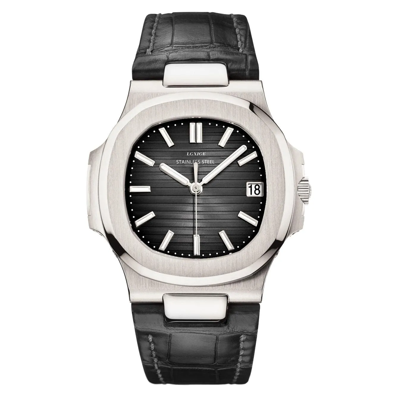 Lgxige Nautilus Quartz (PU Leather) Homage Watches