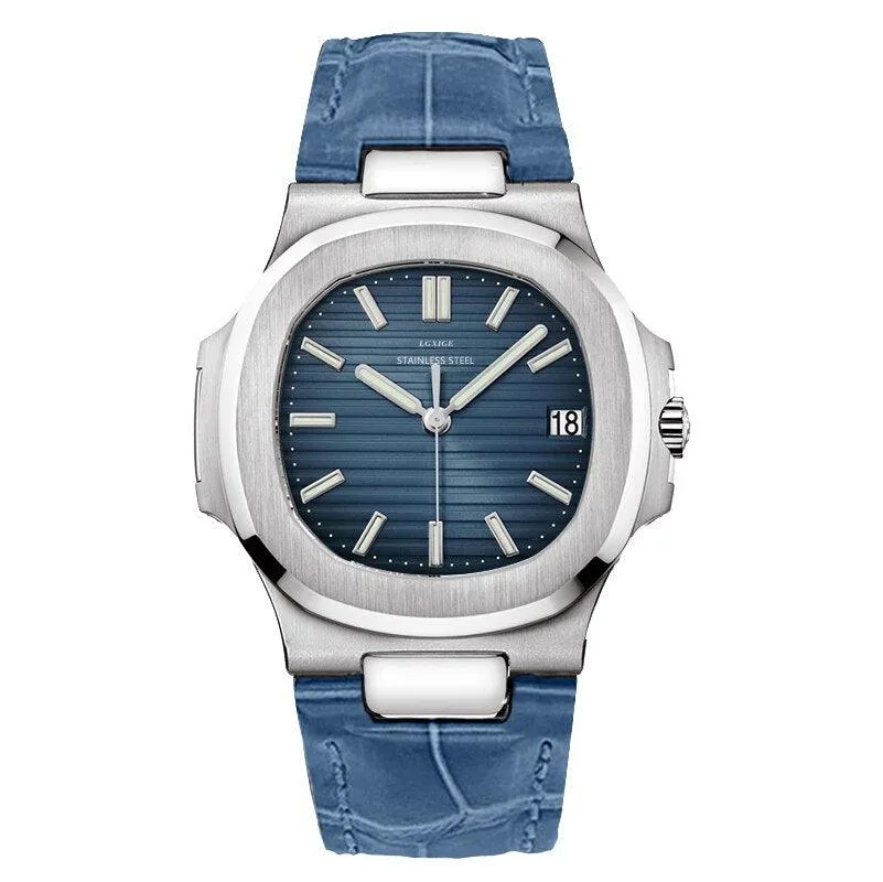 Lgxige Nautilus Quartz (PU Leather) Homage Watches