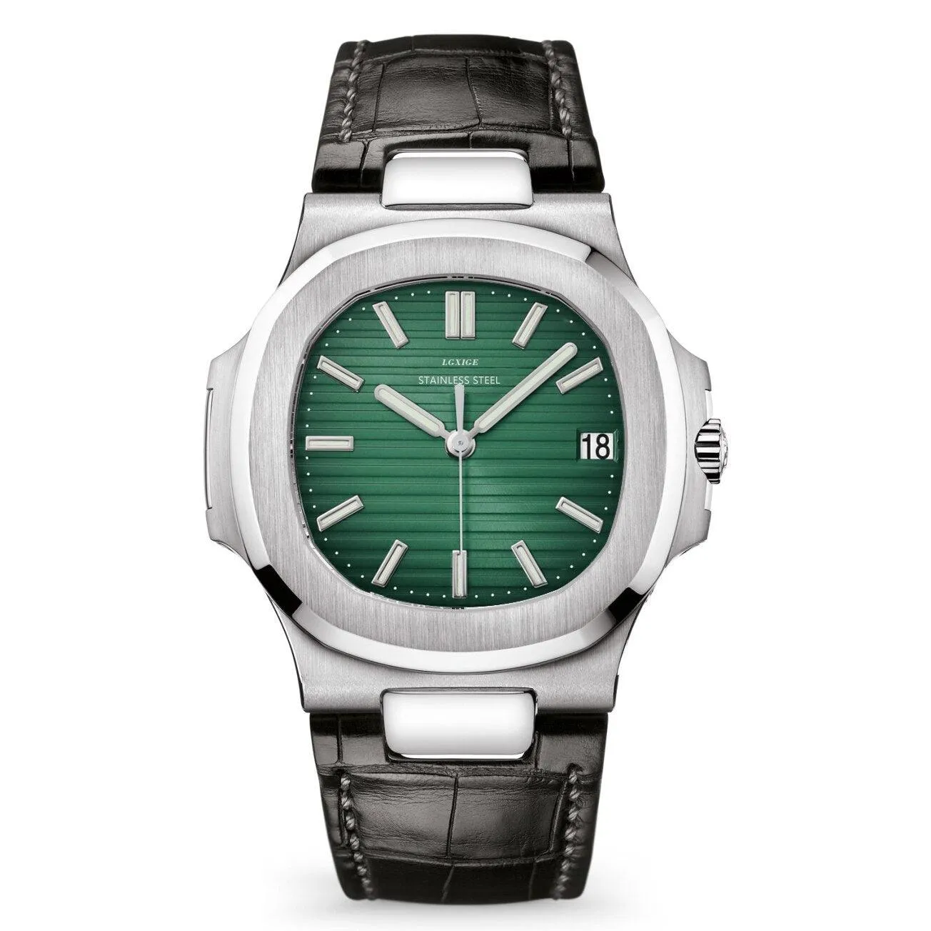 Lgxige Nautilus Quartz (PU Leather) Homage Watches