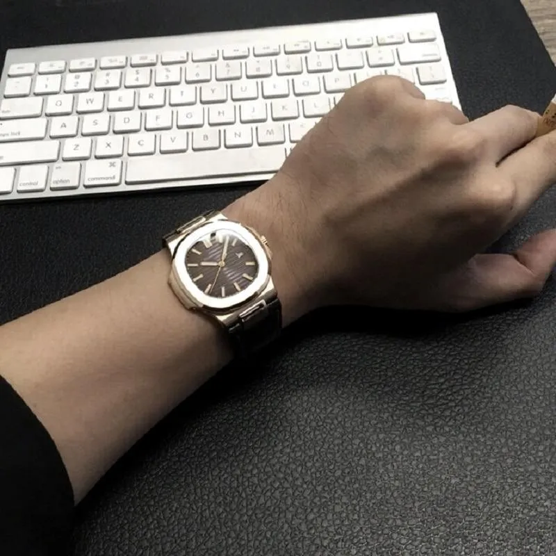 Lgxige Nautilus Quartz (PU Leather) Homage Watches