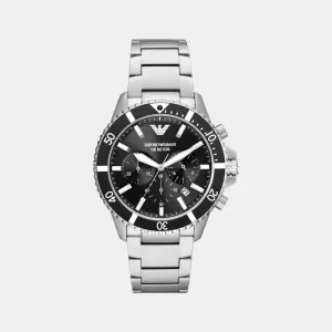 Men's Black Stainless Steel Chronograph Watch AR11360