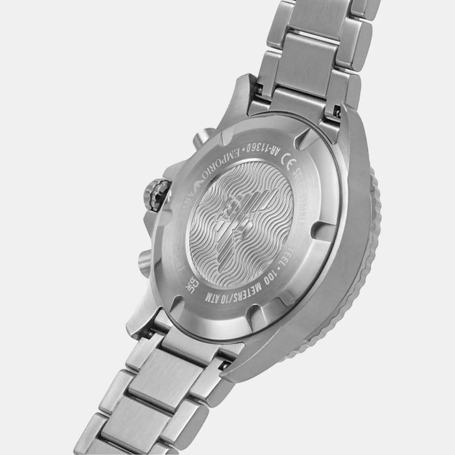 Men's Black Stainless Steel Chronograph Watch AR11360